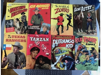 Vintage Adventure And Western Themed Comics