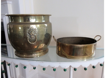 Two Vintage Decorative Brass Vessels