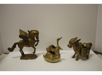 Vintage Mixed Lot Solid Brass Figurines
