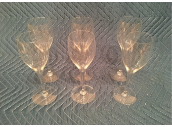Six Baccarat Champagne Glasses