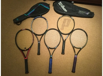 Five Titanium Tennis Rackets