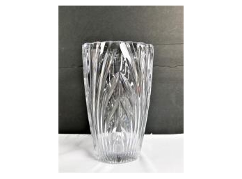 10' Contemporary Cut Glass Vase