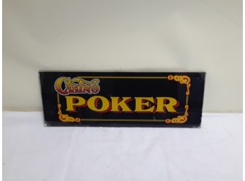 Vintage Glass Casino Poker Slot Machine Decor Sign