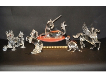 Swarovski Crystal Unicorns And Dragons - Five Pieces