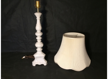 Tall White Italian Ceramic Table Lamp