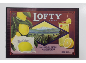 Original Fruit Crate Label