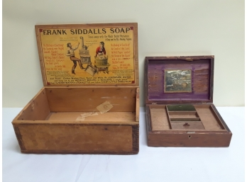 Vintage Soap Box And Lap Desk Box