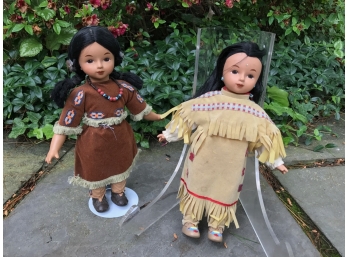 Two Dolls As American Indians
