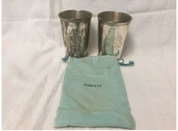 Two Tiffany Sterling Silver Tumblers
