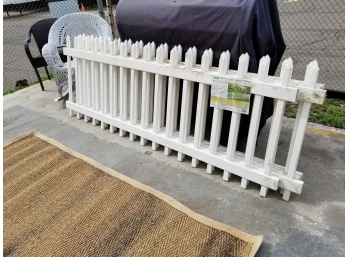 4 Plastic Picket Fence Panels