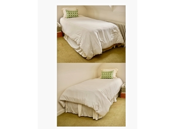 Set Of 2 Twin Beds With Mattresses And Bedding Included