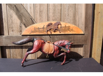 Leather Horse & Wall Plaque