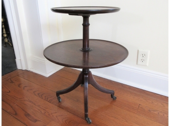 Antique Two Tiered Chippendale Style Table