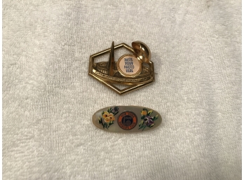 Two 1939 World's Fair Pins