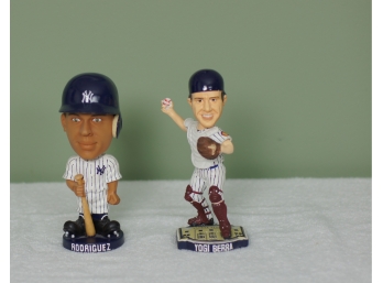 (2) MLB NY Yankee Bobbleheads - Alex Rodriguez And Yogi Berra