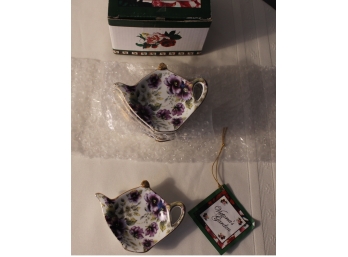 Victoria's Garden Boxed Collection - Set Of Six Tea Bag Plates - Lot 1