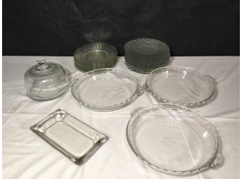 Pyrex Pie Plates, Glass Dessert Plates And More