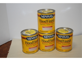 4 New 32 Fl Oz Cans MINWAX Wood Finish Stain In Pickled Oak 260