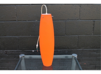 Amazing Hot Neon Orange Blown Hanging Pendant Lamp. 20' LONG!!