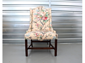 Floral Upholstered Side Chair