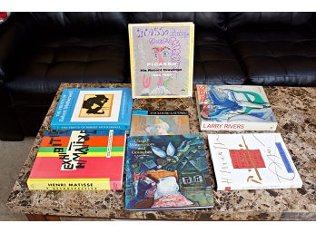 Seven Art Books Including Larry Rivers, Matise, Picasso & MIro,