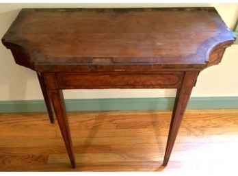 Antique American Federal Inlaid Mahogany Card Table