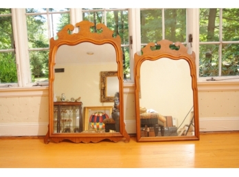 Two Matching Birdseye Maple Mirrors