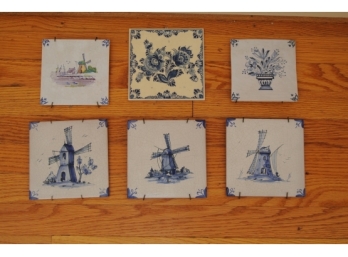 Group Six Of Delft Tiles