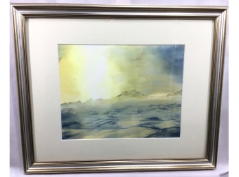 Margolie Lutz Signed Watercolor Titled ' Cold Morning'