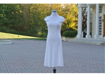 Fabulous Badgley Mischka White Cotton Dress - Size XS