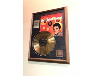 24kt Gold Plated Special Edition Elvis Record Display RCA Special Products