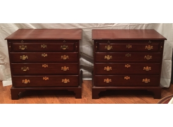Pair Of Henkel Harris Four Drawer Bachelor Chests