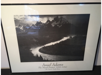 Ansel Adams Print Of Teton National Park/Snake River