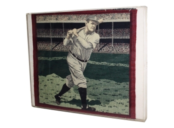 Babe Ruth Needlepoint Framed Collectible Sports Memorabilia
