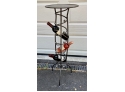 Spiral Wrought Iron Wine Rack Table