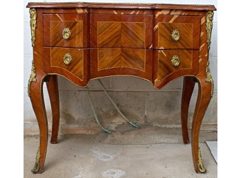 Vintage Inlaid Two Drawer Commode - AS IS