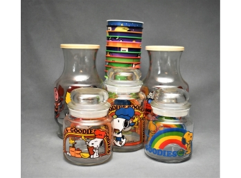 Peanuts Cups And Glass Canisters