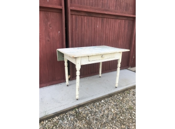 Farm Table With 1 Drawer And Drop Leaf