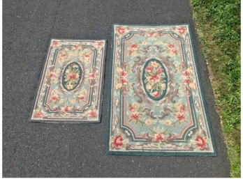 Pair Matching Hooked Rugs