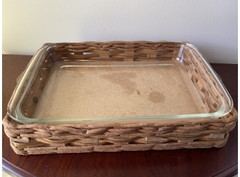 Glass Serving Platter And Holder By Pyrex