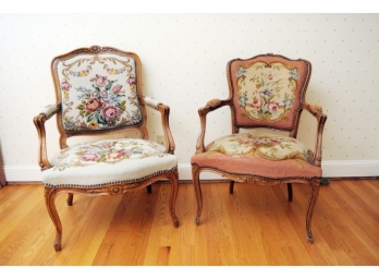 Two Needlepoint Chairs