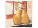 Oil Pastel Of Two Pears By Donna Newman