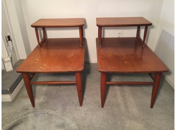 Pair Of Mersman Two Tier End Tables