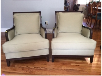 Two Ethan Allen Club Chairs