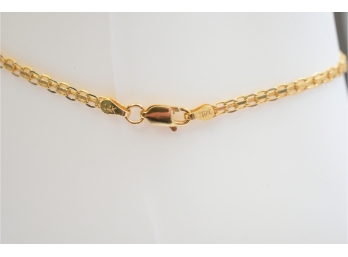 14k Gold Anklet 9.5' Bracelet - 3.3 Grams