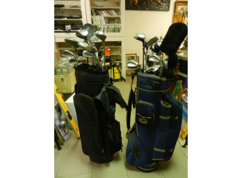 Two Pre Owned Golf Bags & Clubs - Mixed Lot Clubs
