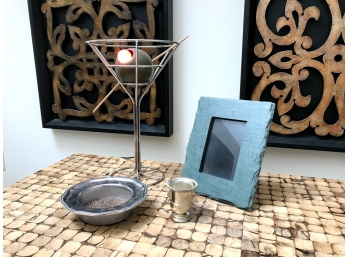 Martini Glass Lamp And Decor
