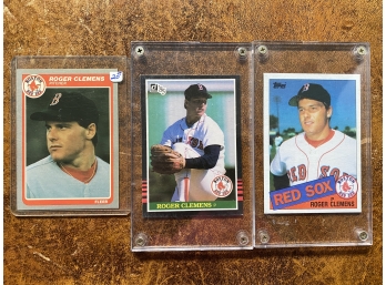 Roger Clemens Boston Red Sox’s, Donruss Fleer And Topps