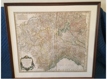 Framed Map Of Northeast Italy