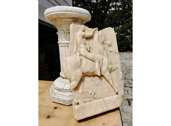 Classical Inspired Pedestal And Soapstone Carving